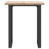 vidaXL Dining Table O-Frame 70x70x75.5 cm Solid Wood Pine and Steel