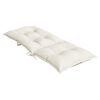 vidaXL Highback Chair Cushions 2 pcs Melange Cream 120x50x7 cm Fabric