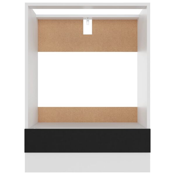 vidaXL Oven Cabinet Lyon Black 60x46x81.5 cm Engineered Wood