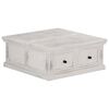 vidaXL Coffee Table White 70x70x30 cm Solid Mango Wood