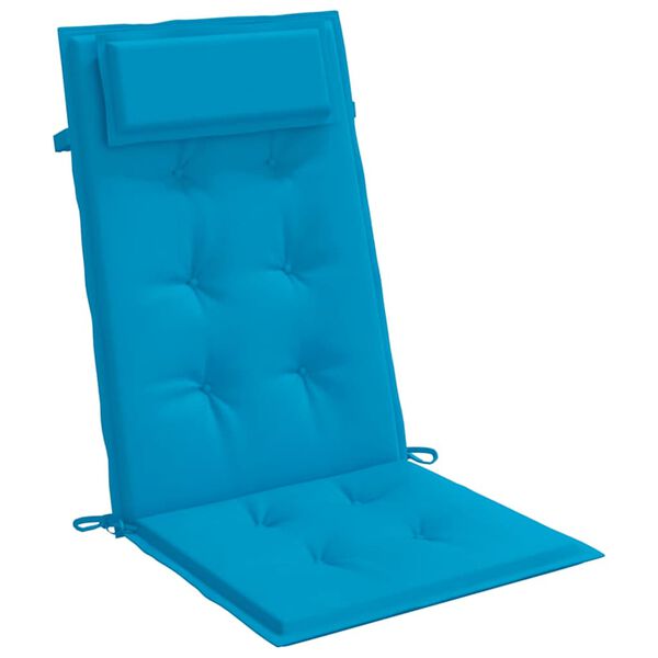 vidaXL Highback Chair Cushions 6 pcs Light Blue Oxford Fabric
