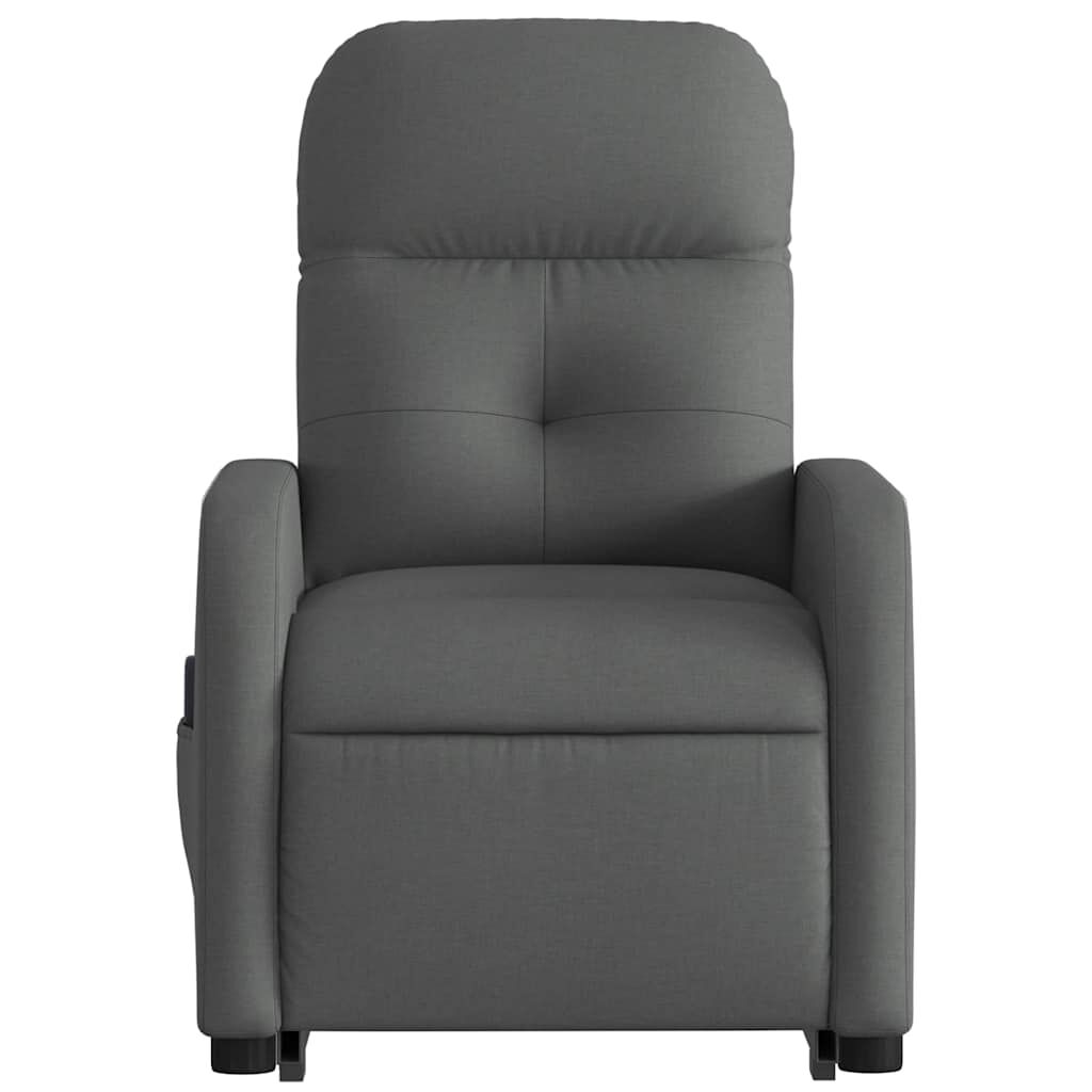 vidaXL Stand up Massage Recliner Chair Dark Grey Fabric