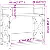 vidaXL Printer Stand 2-Tier Black 40x20x40 cm Engineered Wood