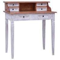 vidaXL Writing Desk with Drawers 90x50x101 cm Solid Reclaimed Wood