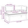 vidaXL Garden Bench 2 pcs Brown Solid Teak wood