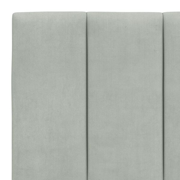 vidaXL Bed Frame without Mattress "Hanko" Light Grey 152x203 cm Queen Velvet