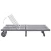 vidaXL 2-Person Garden Sun Lounger with Cushion Grey Solid Acacia Wood