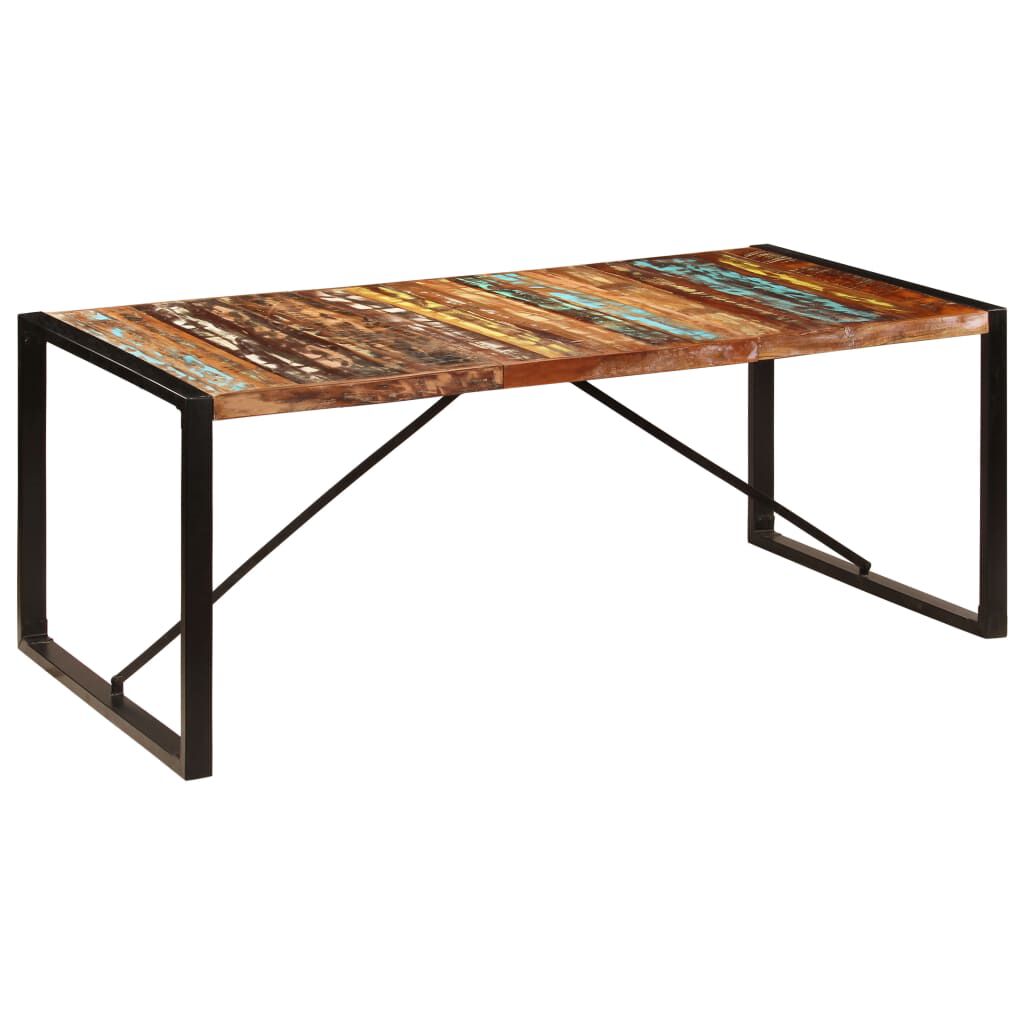 vidaXL Dining Table 200x100x75 cm Solid Reclaimed Wood