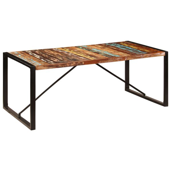 vidaXL Dining Table 200x100x75 cm Solid Reclaimed Wood