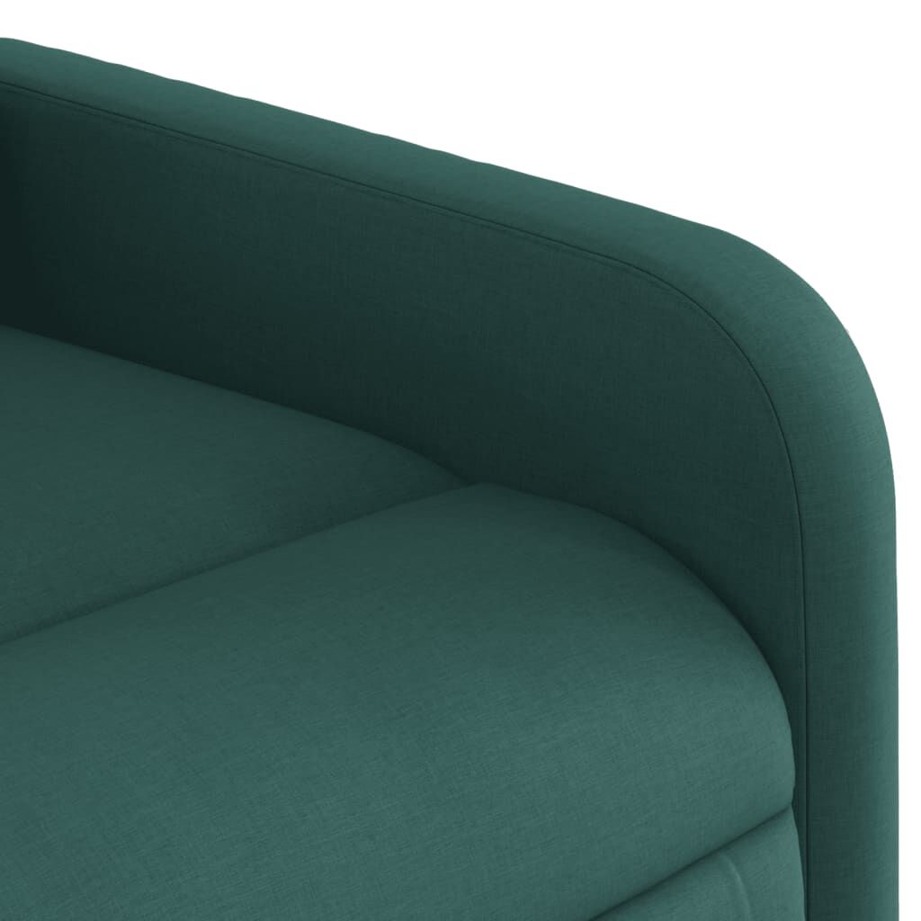 vidaXL Massage Recliner Chair Dark Green Fabric