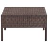 vidaXL 6 Piece Garden Lounge Set with Cushions Poly Rattan Brown