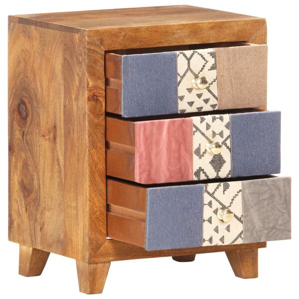 vidaXL Bedside Cabinet 40x30x50 cm Solid Mango Wood