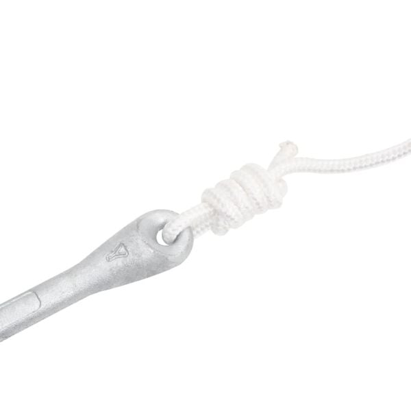 vidaXL Folding Anchor with Rope Silver 4 kg Hot Dip Galvanized Cast Iron