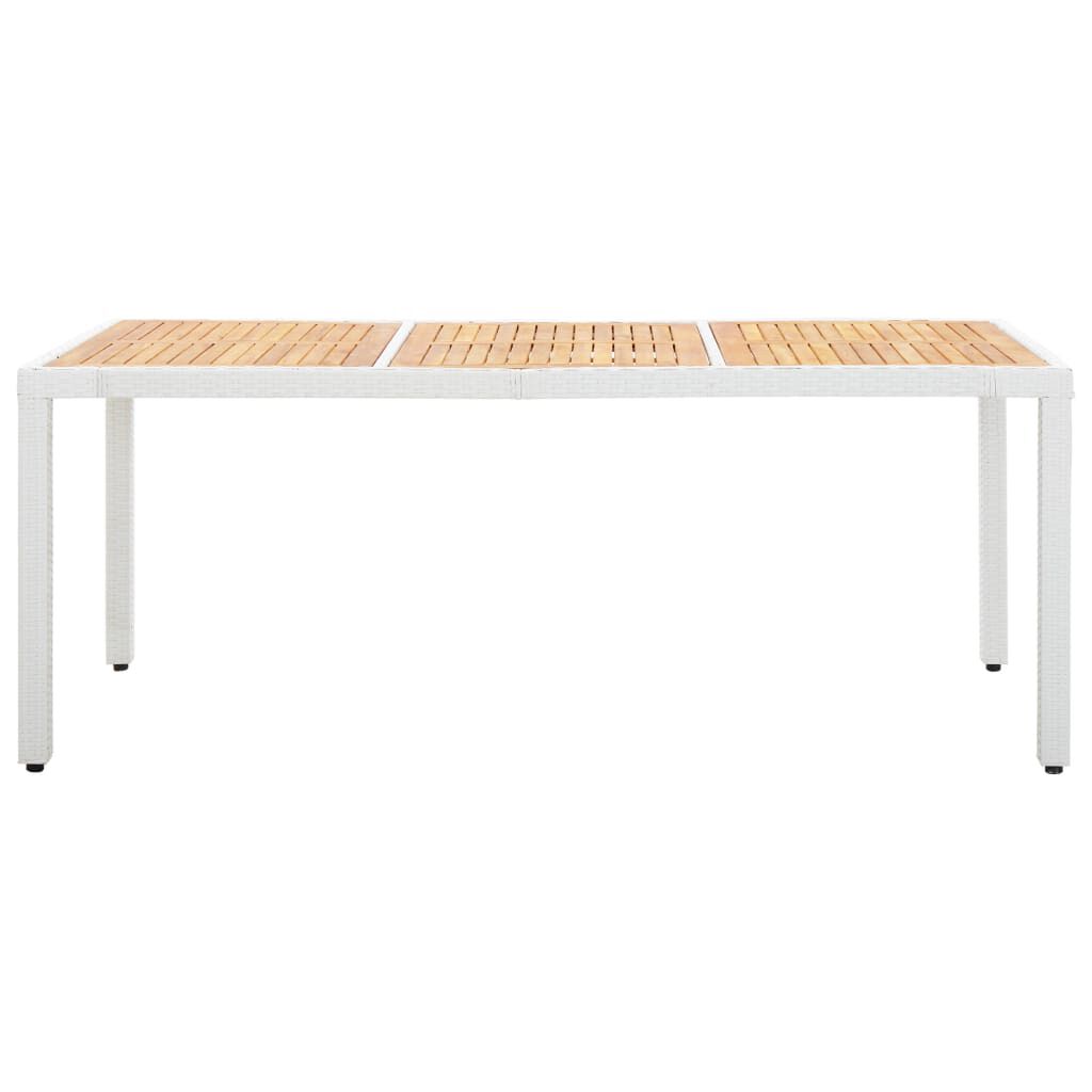 vidaXL 9 Piece Outdoor Dining Set Poly Rattan White