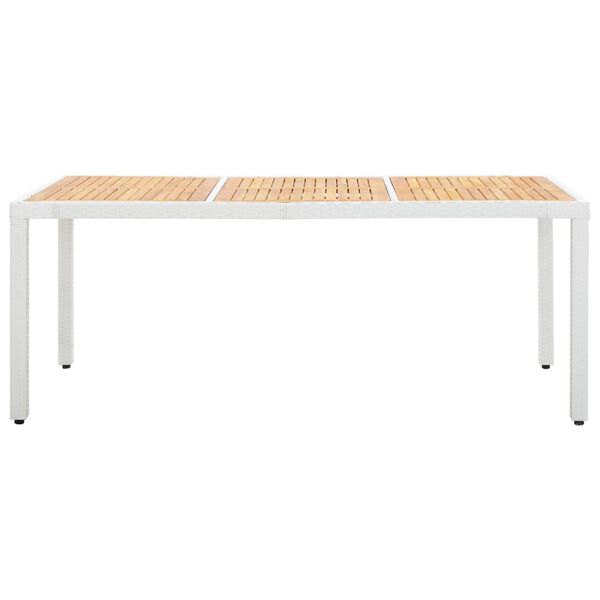 vidaXL 9 Piece Outdoor Dining Set Poly Rattan White