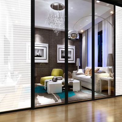 vidaXL Frosted Privacy Window Film Adhesive Stripes 0.9x5 m