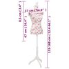 Ladies Bust Display Mannequin Cotton White With Rose