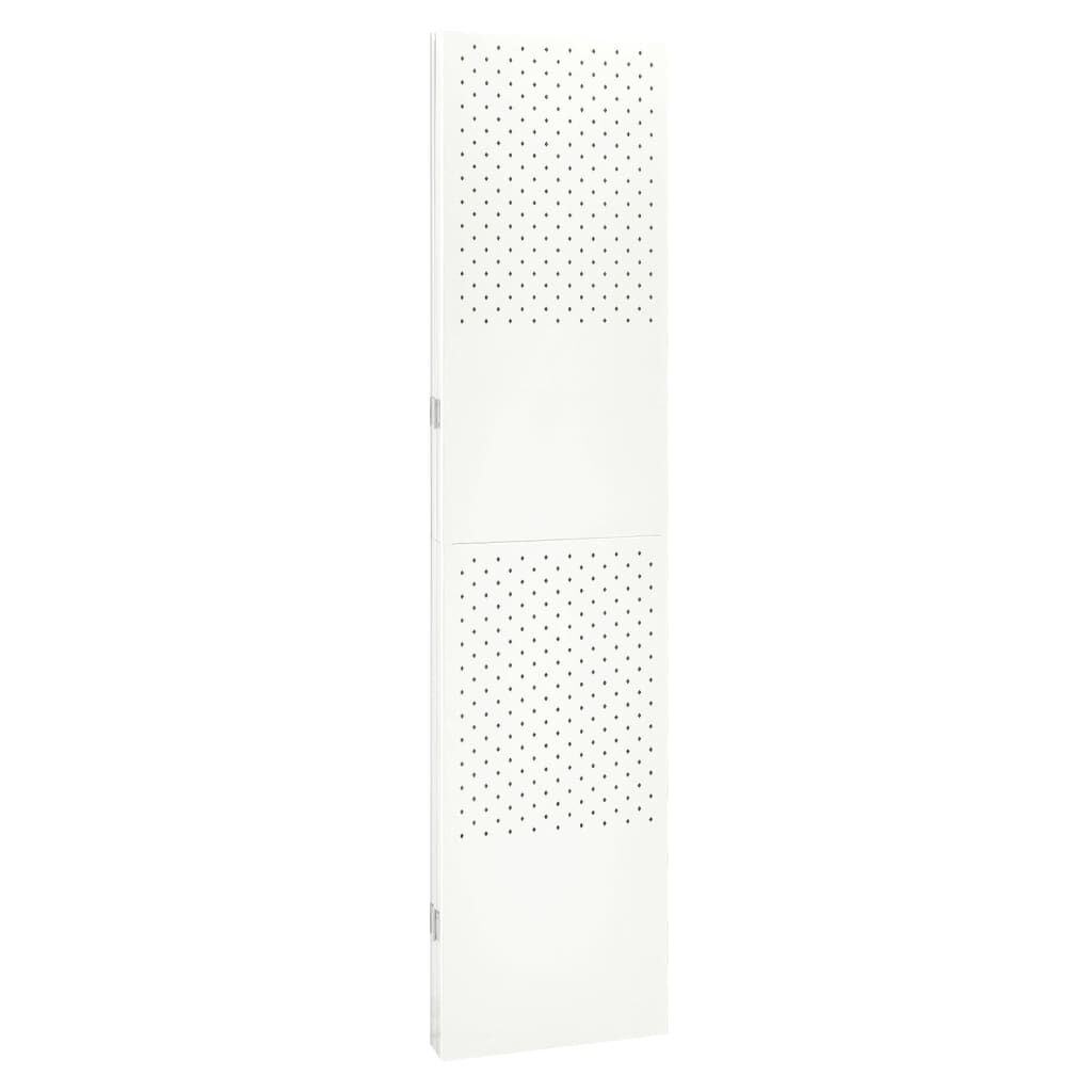 vidaXL 3-Panel Room Divider White 120x180 cm Steel