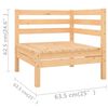 vidaXL 4 Piece Garden Lounge Set Solid Pinewood