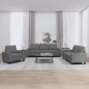 vidaXL 3 Piece Sofa Set Dark Grey Fabric