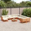 vidaXL 12 Piece Garden Sofa Set Wax Brown Solid Wood Pine