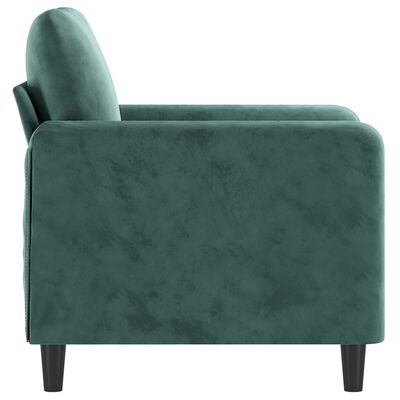 vidaXL Sofa Chair Dark Green 60 cm Velvet