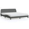 vidaXL Bed Frame "Dover" Dark Grey 183x213 cm Fabric