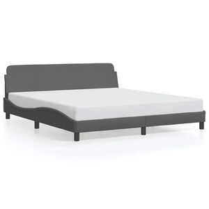vidaXL Bed Frame "Dover" Dark Grey 183x213 cm Fabric