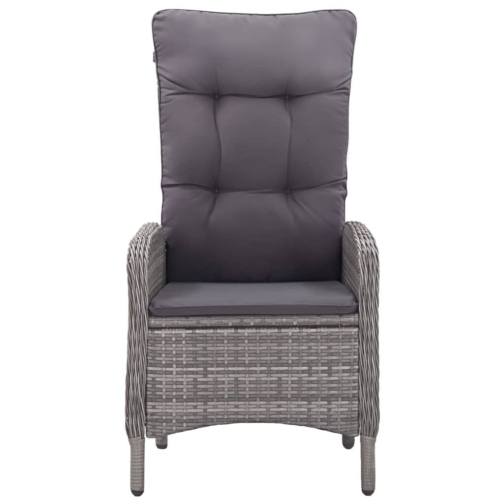 vidaXL 7 Piece Garden Dining Set Grey