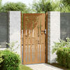 vidaXL Garden Gate 105x180 cm Corten Steel Bamboo Design