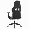 vidaXL Gaming Chair with Footrest Black and Grey Faux Leather