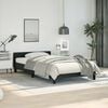 vidaXL Bed Frame without Mattress Black Twin XL Faux Leather
