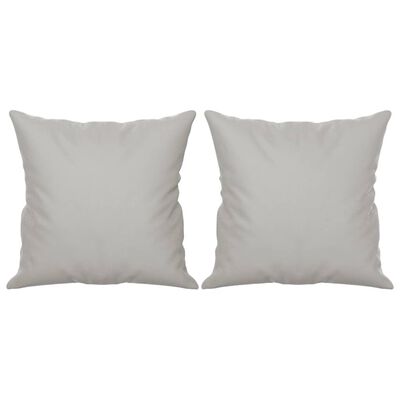 vidaXL 2-Seater Sofa with Pillows&Cushions Light Grey 120 cm Microfibre Fabric