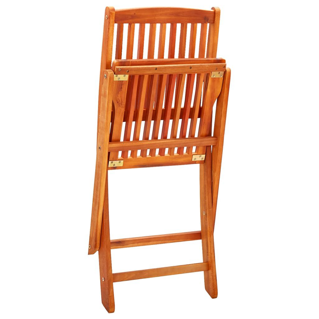 vidaXL 3 Piece Folding Outdoor Dining Set Solid Eucalyptus Wood
