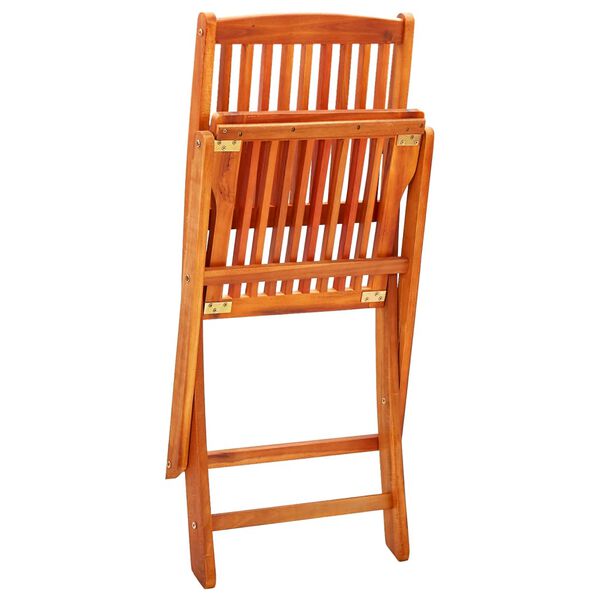 vidaXL 3 Piece Folding Outdoor Dining Set Solid Eucalyptus Wood