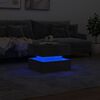 vidaXL Coffee Table with LED Lights Concrete Grey 50x50x40 cm