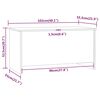 vidaXL Coffee Table Concrete Grey 102x55.5x52.5 cm Engineered Wood