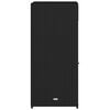 vidaXL Garden Storage Cabinet Black 55x55x111 cm Poly Rattan