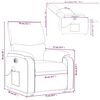 vidaXL Electric Stand up Massage Recliner Chair Cream Fabric
