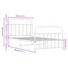 vidaXL Metal Bed Frame without Mattress with Footboard Black 100x190cm