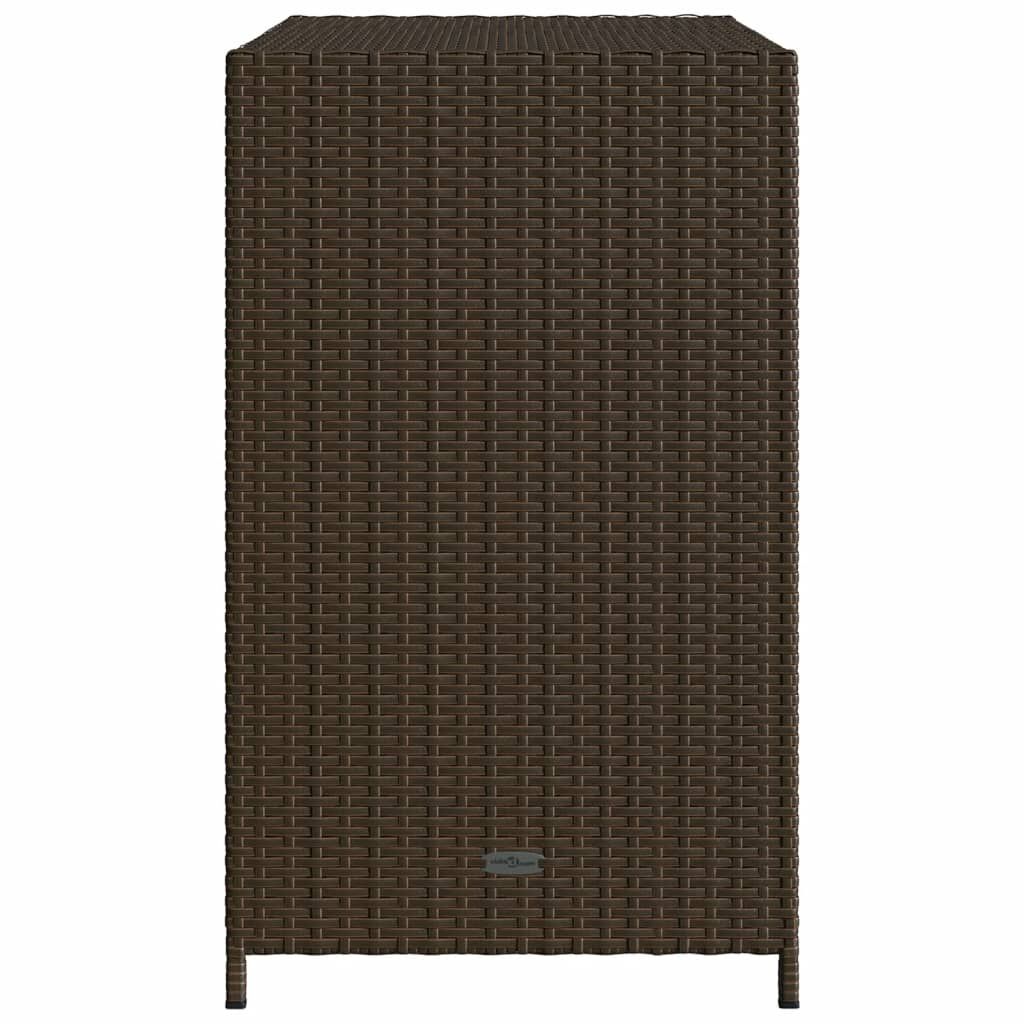 vidaXL Garden Storage Cabinet Brown 83x45x76 cm Poly Rattan
