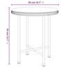 vidaXL Dining Table Ø50 cm Tempered Glass and Steel