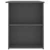vidaXL Desk Grey 110x60x73 cm Engineered Wood
