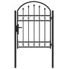 vidaXL Fence Gate Grey 100 x 125 cm Powder-coated steel