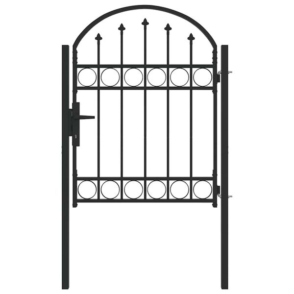 vidaXL Fence Gate Grey 100 x 125 cm Powder-coated steel