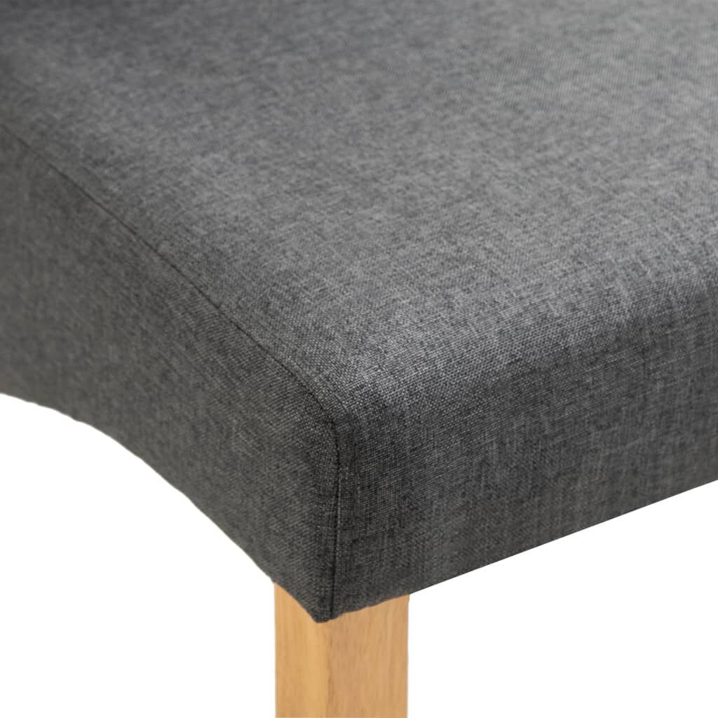 vidaXL Dining Chairs 2 pcs Gray Fabric