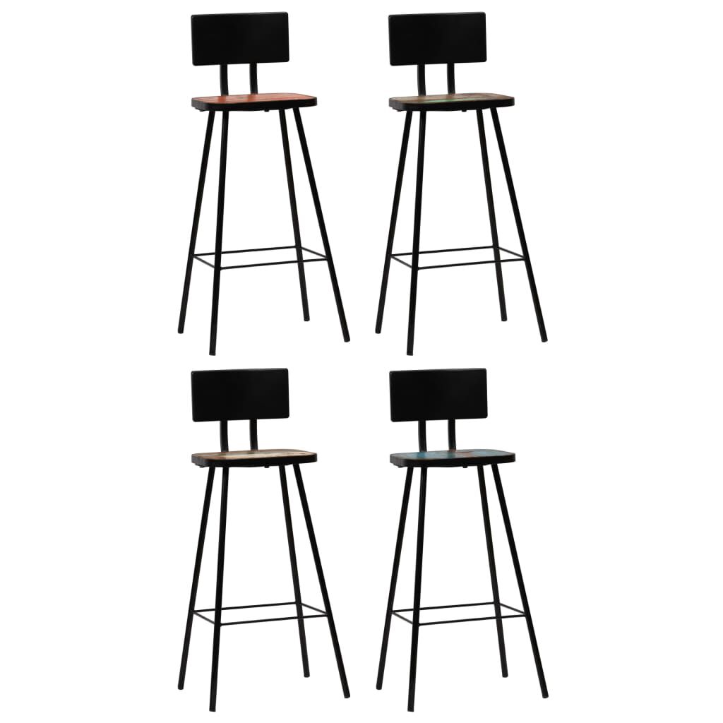 vidaXL Bar Chairs 4 pcs Solid Reclaimed Wood