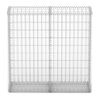 vidaXL Gabion Basket with Lids Galvanised Wire 100 x 100 x 30 cm