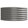 vidaXL Garden Raised Bed Galvanised Steel 224x80x36 cm Grey
