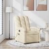 vidaXL Massage Recliner Chair Cream Fabric